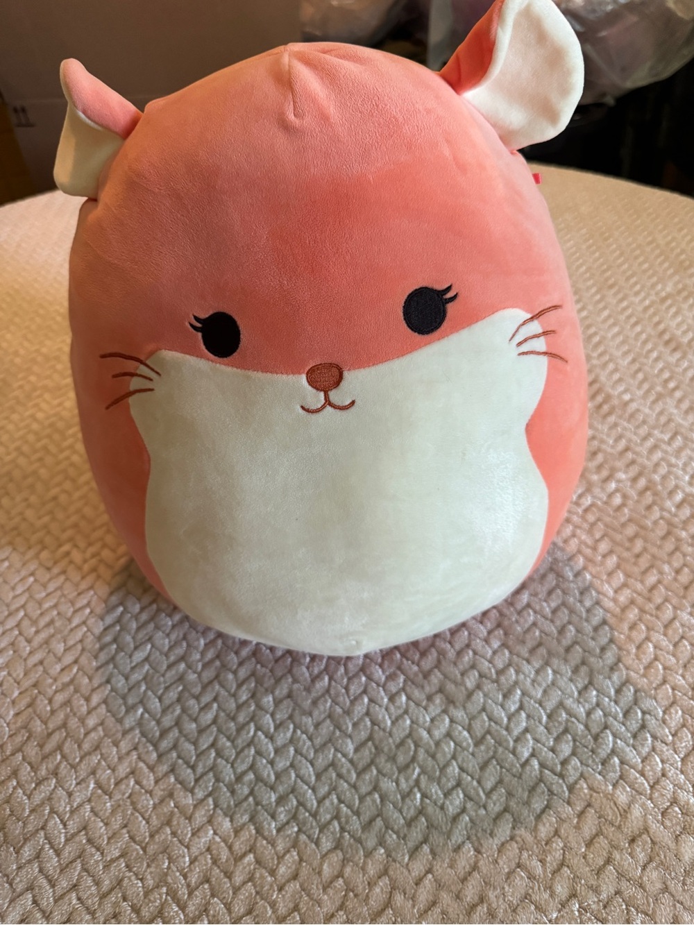 Squishmallows Erica the Chinchilla Peach and White
